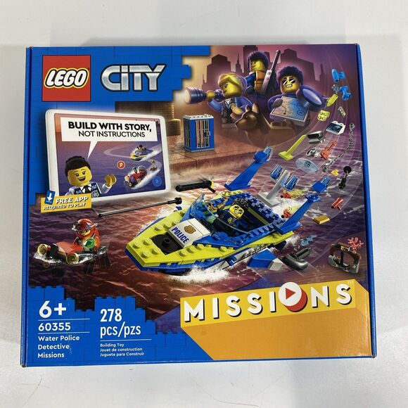 LEGO City: Water Police Detective Missions Set 60355 NIB 6+ 278 Pcs - Picture 1 of 4